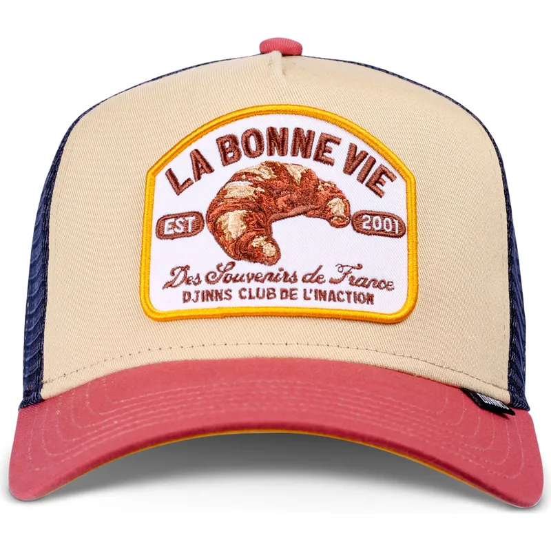 gorra-trucker-beige-azul-y-roja-croissant-hft-la-bonne-vie-2-de-djinns