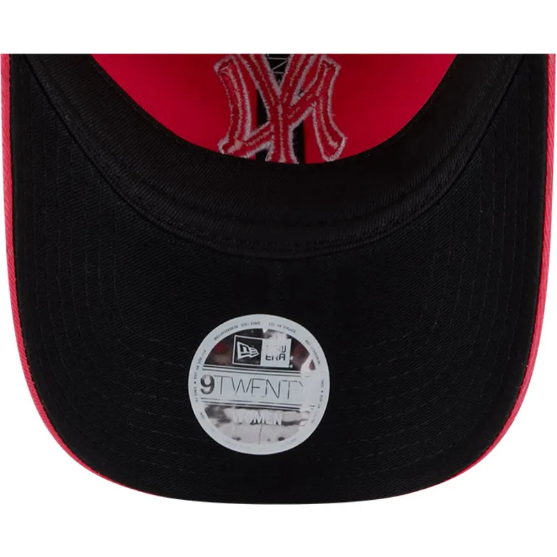 cap-izliekta-pink-adjustable-strap-9twenty-pattern-spring-training-fan-pack-2025-no-new-york-yankees-mlb-no-new-era
