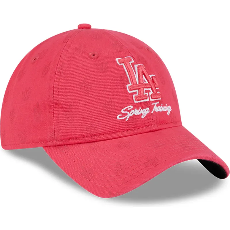 cap-izliekta-pink-adjustable-strap-9twenty-pattern-spring-training-fan-pack-2025-no-los-angeles-dodgers-mlb-no-new-era