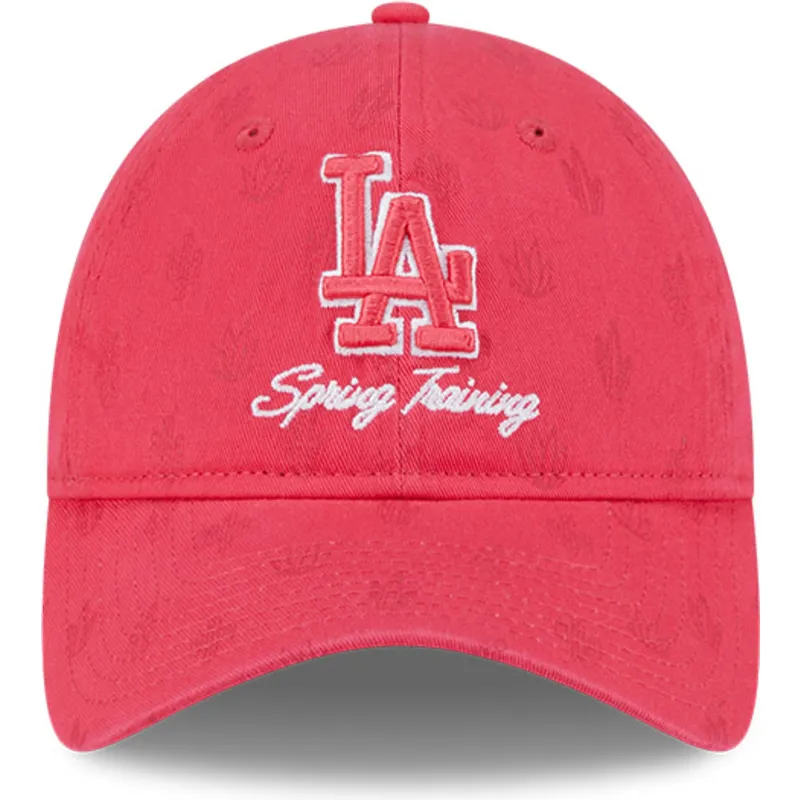 cap-izliekta-pink-adjustable-strap-9twenty-pattern-spring-training-fan-pack-2025-no-los-angeles-dodgers-mlb-no-new-era