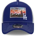 los-angeles-dodgers-mlb-new-era-9forty-a-frame-patch-spring-training-fan-pack-2025-blau-weisse-trucker-kappe