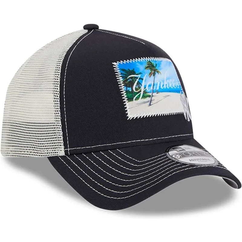 cepur-izliekta-truckeris-tumsi-zils-snapback-9forty-a-frame-patch-spring-training-fan-pack-2025-no-new-york-yankees-mlb-no-new-e