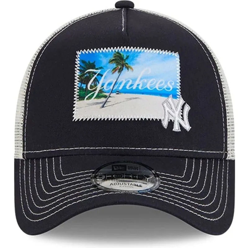 cepur-izliekta-truckeris-tumsi-zils-snapback-9forty-a-frame-patch-spring-training-fan-pack-2025-no-new-york-yankees-mlb-no-new-e