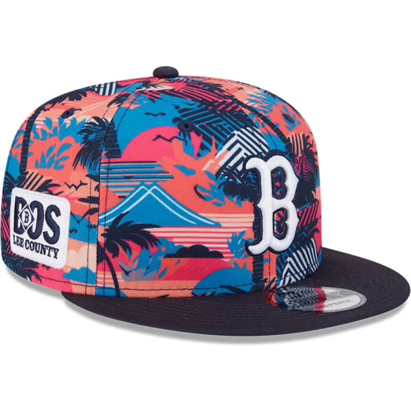 cepur-plakana-daudzkrasains-snapback-9fifty-printed-spring-training-fan-pack-2025-no-boston-red-sox-mlb-no-new-era