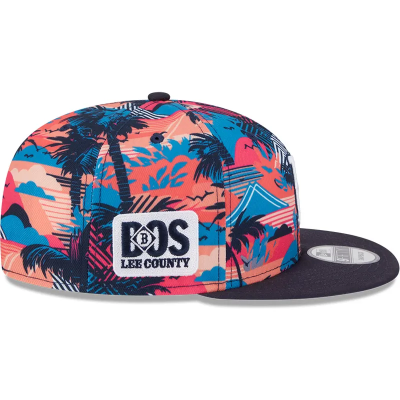 mehrfarbige-flache-snapback-kappe-9fifty-printed-spring-training-fan-pack-2025-der-boston-red-sox-mlb-von-new-era