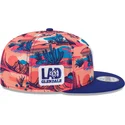 mehrfarbige-flache-snapback-kappe-9fifty-printed-spring-training-fan-pack-2025-der-los-angeles-dodgers-mlb-von-new-era