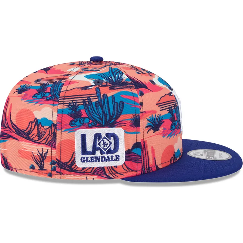 cepur-plakana-daudzkrasains-snapback-9fifty-printed-spring-training-fan-pack-2025-no-los-angeles-dodgers-mlb-no-new-era