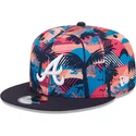 multifarbene-flachkappe-snapback-9fifty-printed-spring-training-fan-pack-2025-der-atlanta-braves-mlb-von-new-era