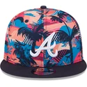 multifarbene-flachkappe-snapback-9fifty-printed-spring-training-fan-pack-2025-der-atlanta-braves-mlb-von-new-era