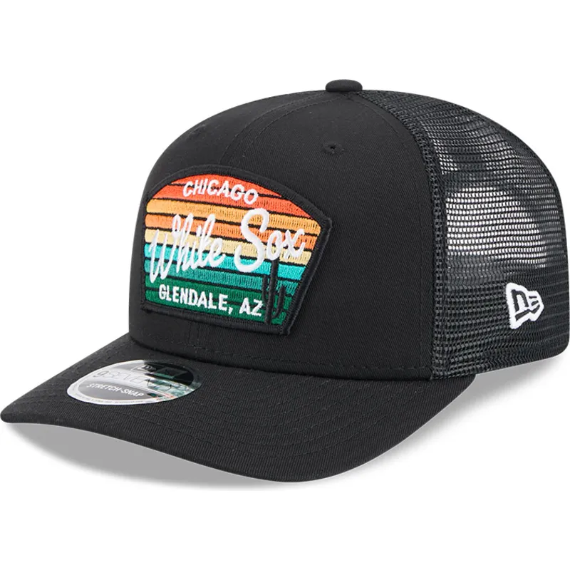 cepur-izliekta-truckeris-melns-snapback-9seventy-stretch-snap-mesh-spring-training-fan-pack-2025-no-chicago-white-sox-mlb-no-new