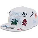 cepur-plakana-balts-snapback-9fifty-scatter-spring-training-fan-pack-2025-no-mlb-no-new-era