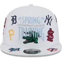 weisse-flache-snapback-kappe-9fifty-scatter-spring-training-fan-pack-2025-von-mlb-grapefruit-league-logo-von-new-era