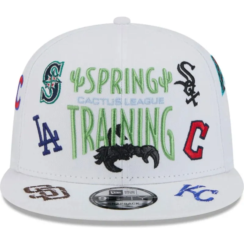 cepur-plakana-balts-snapback-9fifty-scatter-spring-training-fan-pack-2025-no-mlb-no-new-era