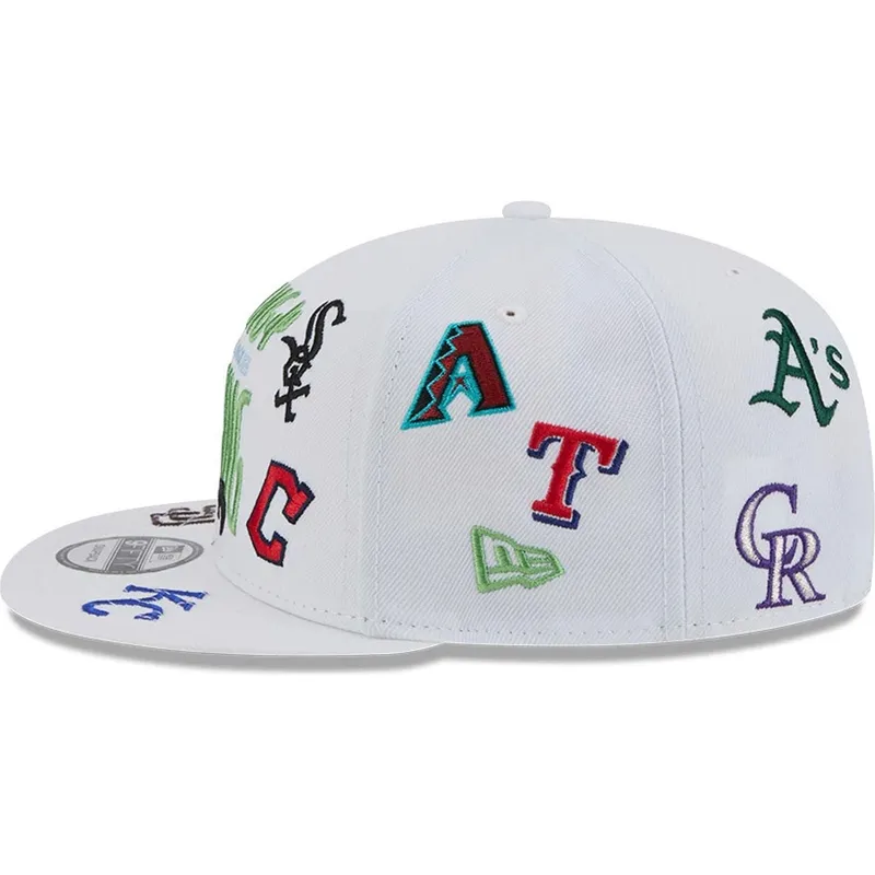 cepur-plakana-balts-snapback-9fifty-scatter-spring-training-fan-pack-2025-no-mlb-no-new-era