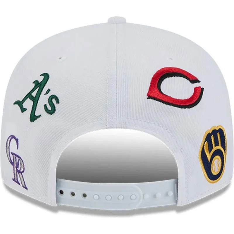 cepur-plakana-balts-snapback-9fifty-scatter-spring-training-fan-pack-2025-no-mlb-no-new-era