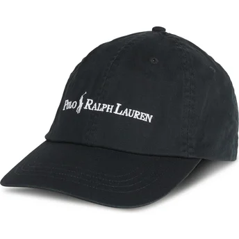 Cepur izliekta melns regulējama lente Classic Sport no Polo Ralph Lauren