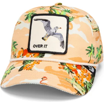 Braune gebogene Snapback-Kappe Möwe Over It Quittin' Time Salty Rim The Farm von Goorin Bros.