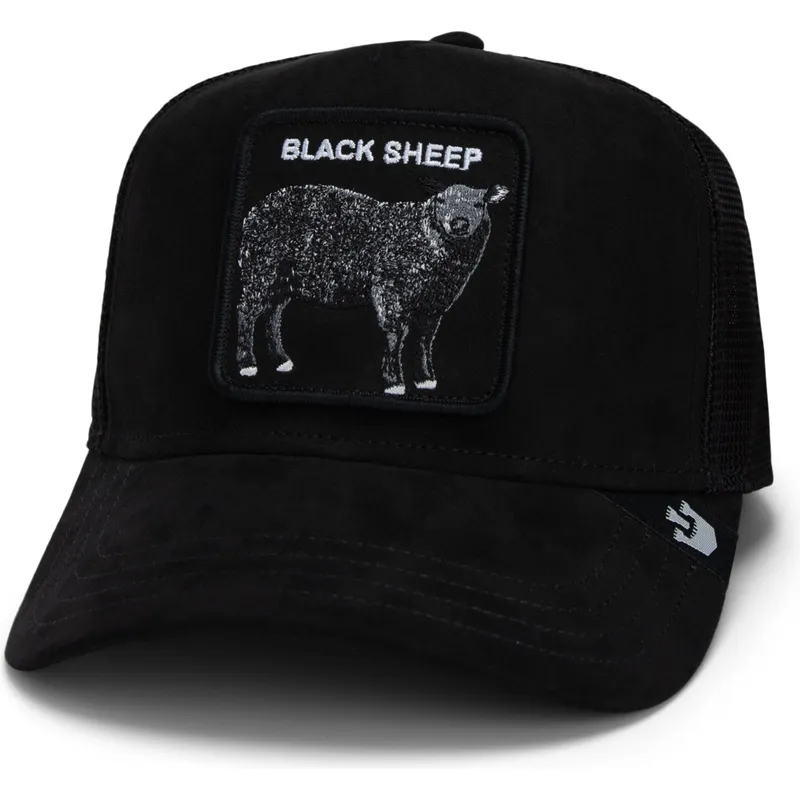 cepur-izliekta-truckeris-melns-snapback-the-suede-sheep-global-core-micro-suede-the-farm-no-goorin-bros