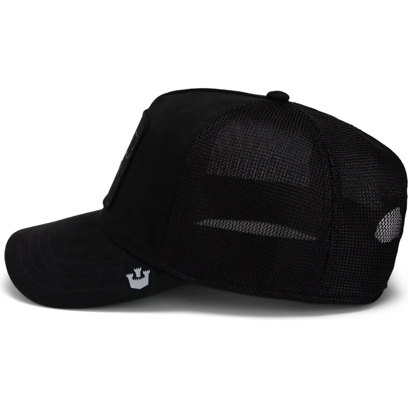 cepur-izliekta-truckeris-melns-snapback-daddy-the-suede-spider-global-core-micro-suede-the-farm-no-goorin-bros