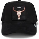cepur-izliekta-truckeris-melns-snapback-dead-the-suede-skull-global-core-micro-suede-the-farm-no-goorin-bros