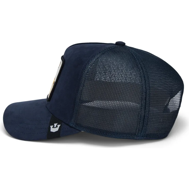 cepur-izliekta-truckeris-tumsi-zils-snapback-the-suede-goat-global-core-micro-suede-the-farm-no-goorin-bros