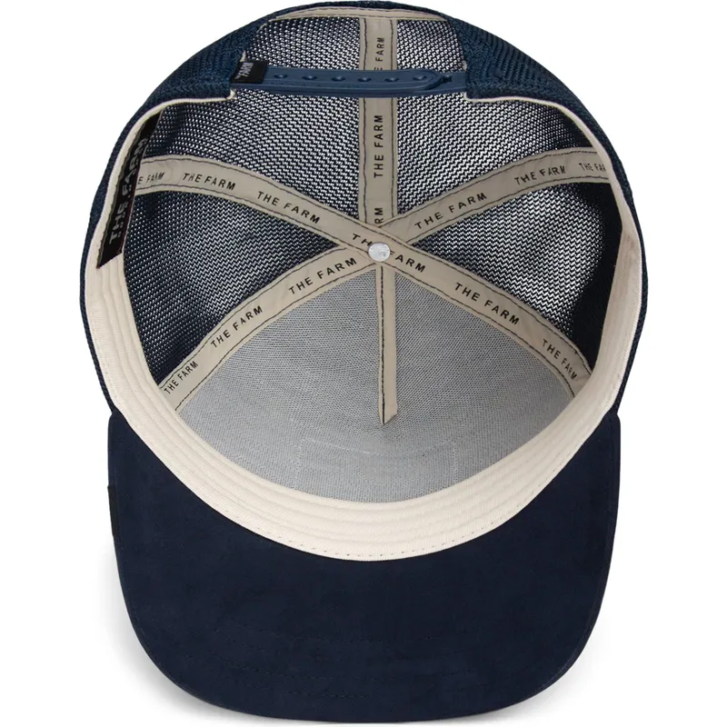 cepur-izliekta-truckeris-tumsi-zils-snapback-the-suede-goat-global-core-micro-suede-the-farm-no-goorin-bros