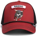 truckerkeps-rod-och-svart-tjur-gb2-raging-bull-the-rocker-the-farm-fran-goorin-bros