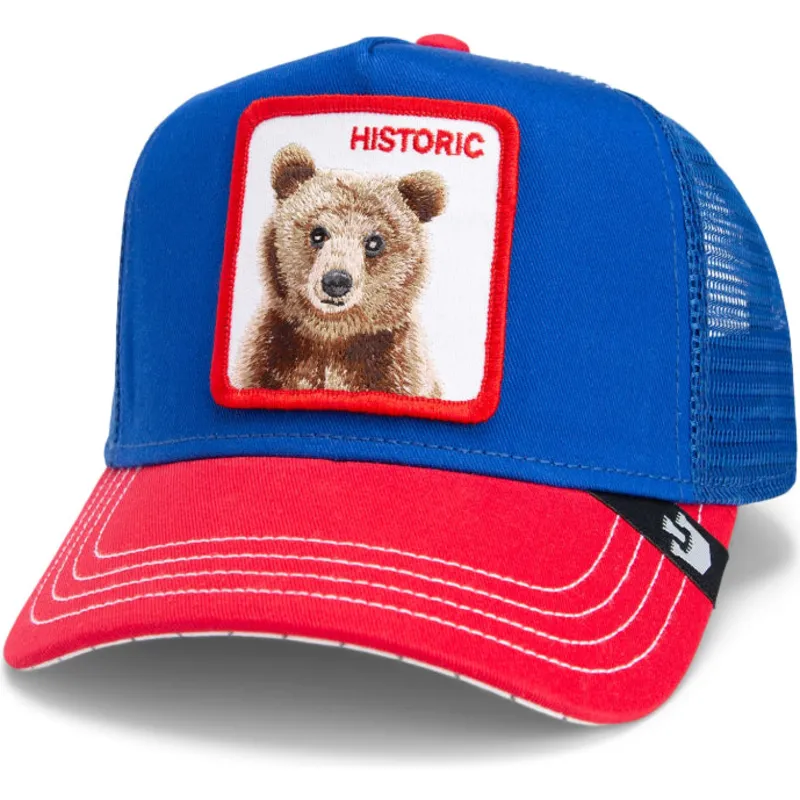 cepur-izliekta-truckeris-zils-snapback-the-historic-bear-fab-farm-the-farm-no-goorin-bros