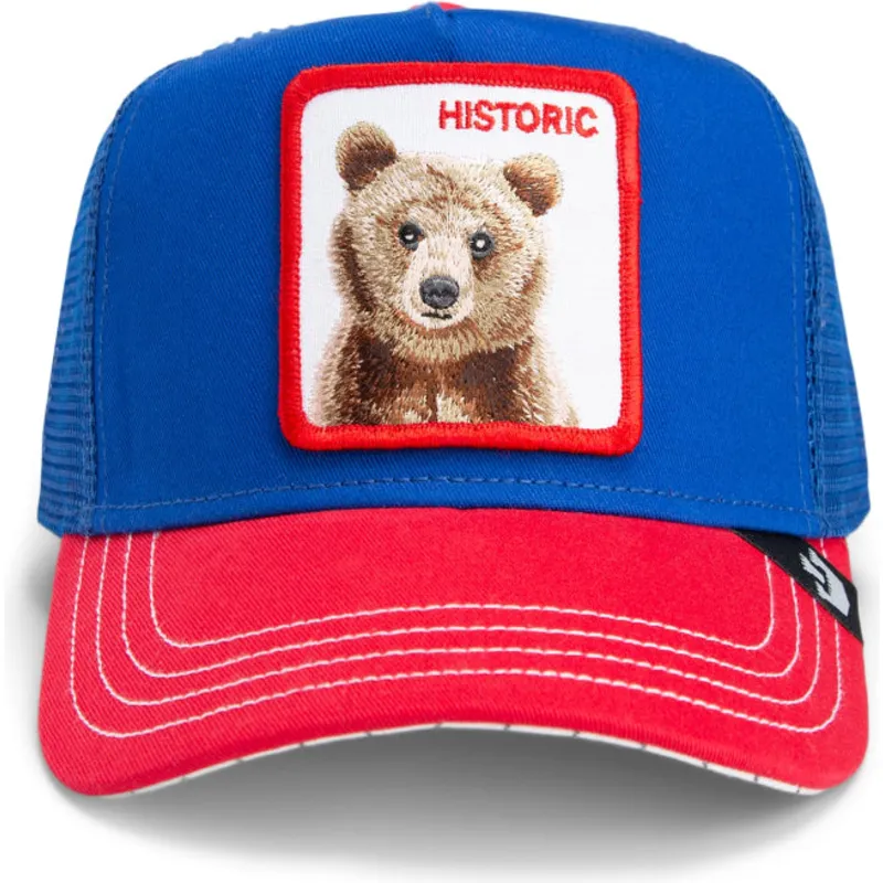 cepur-izliekta-truckeris-zils-snapback-the-historic-bear-fab-farm-the-farm-no-goorin-bros