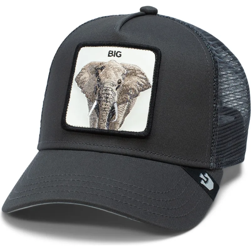 cepur-izliekta-truckeris-melns-snapback-the-big-elephant-global-core-the-farm-no-goorin-bros