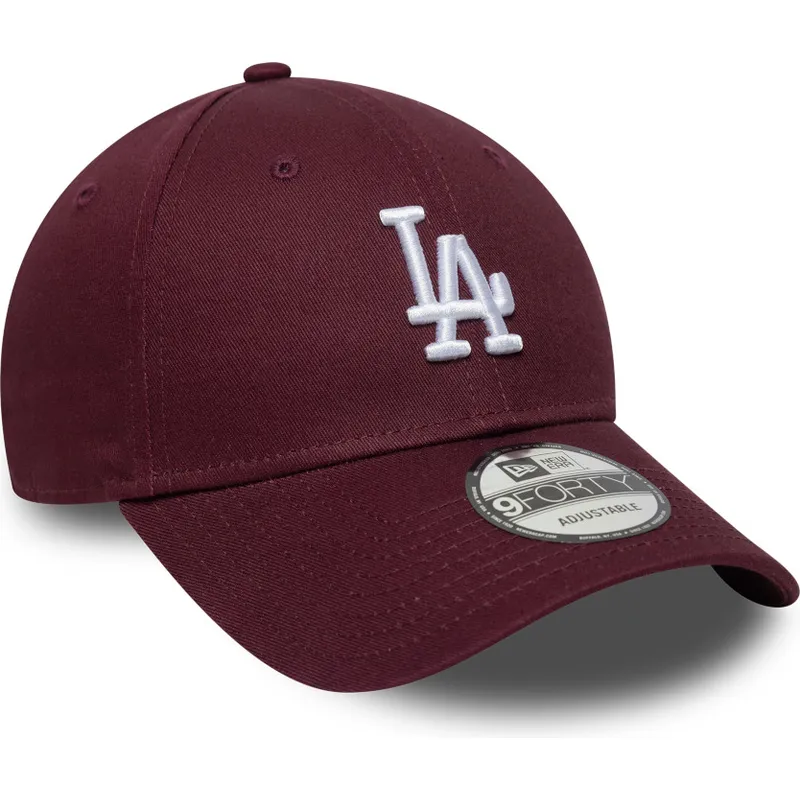 gebogene-bordeauxrote-verstellbare-9forty-colour-pack-kappe-der-los-angeles-dodgers-mlb-von-new-era