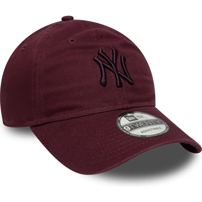 gebogene-bordeauxrote-verstellbare-9twenty-colour-pack-kappe-der-new-york-yankees-mlb-von-new-era