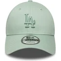 hellgrune-verstellbare-curved-cap-mit-grunem-logo-9forty-colour-pack-der-los-angeles-dodgers-mlb-von-new-era