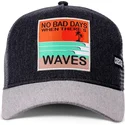 schwarz-graue-trucker-kappe-no-bad-days-hft-von-coastal