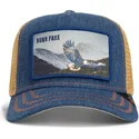 cepur-izliekta-truckeris-tumsi-zils-snapback-born-free-wild-heart-the-farm-no-goorin-bros