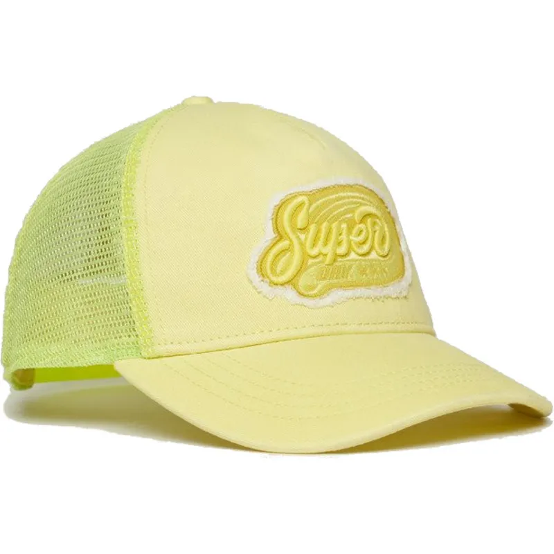 superdry-fluro-mesh-electric-lime-trucker-cap-in-gelb