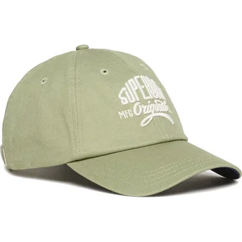 Cepur izliekta zaļš regulējama lente Graphic Seagrass Green no Superdry