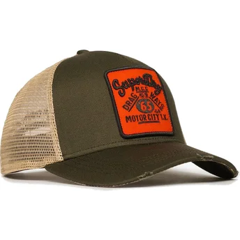 Casquette trucker verte Mesh Fatigue Green Superdry