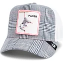 cepur-izliekta-truckeris-tumsi-zils-snapback-goorin-bros-player-possum-luxury-moon-the-farm-navy-blue-and-white-hat-the-farm-no-