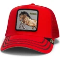 cap-izliekta-red-snapback-goorin-bros-horse-rebel-the-wild-west-core-canvas-the-farm-red-hat-the-farm-no-goorin-bros