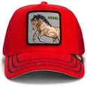 cap-izliekta-red-snapback-goorin-bros-horse-rebel-the-wild-west-core-canvas-the-farm-red-hat-the-farm-no-goorin-bros