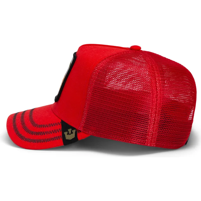cap-izliekta-red-snapback-goorin-bros-horse-rebel-the-wild-west-core-canvas-the-farm-red-hat-the-farm-no-goorin-bros