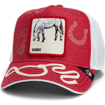 Cap izliekta red snapback Goorin Bros. High Way Up Horse Play The Farm Red Hat The Farm no Goorin Bros.