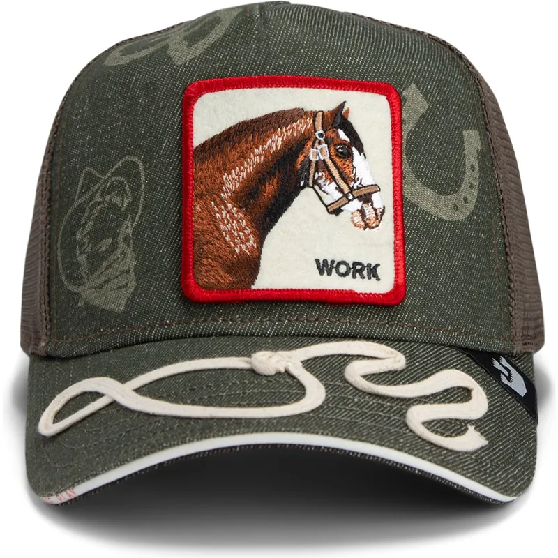 cap-izliekta-green-snapback-goorin-bros-work-double-shift-horse-play-the-farm-green-hat-the-farm-no-goorin-bros