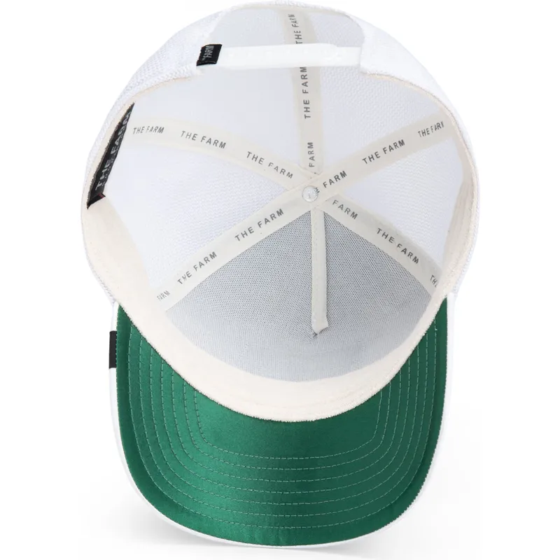cepur-izliekta-soferis-balts-snapback-goorin-bros-pelican-bird-escape-not-into-yoga-great-escape-the-farm-white-hat-the-farm-no-