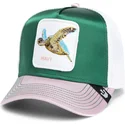 cepur-izliekta-truckeris-daudzkrasains-snapback-goorin-bros-turtle-wavy-allablur-great-escape-the-farm-green-white-and-pink-hat-