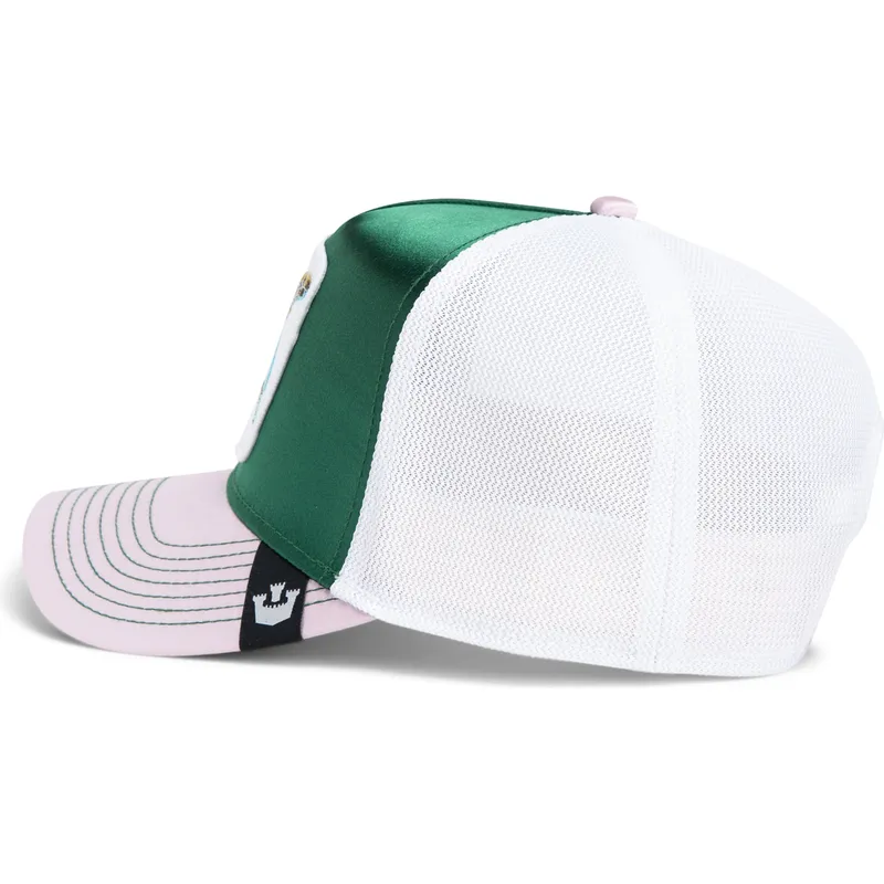 cepur-izliekta-truckeris-daudzkrasains-snapback-goorin-bros-turtle-wavy-allablur-great-escape-the-farm-green-white-and-pink-hat-
