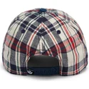 cepur-izliekta-tumsi-zils-snapback-goorin-bros-curved-brim-raised-in-a-barn-papa-cap-madras-the-farm-navy-blue-and-red-cap-the-f