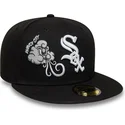 schwarze-flache-angepasste-59fifty-food-icon-windy-city-chicago-white-sox-mlb-kappe-von-new-era