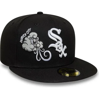 Casquette plate noire ajustée 59FIFTY Food Icon Windy...
